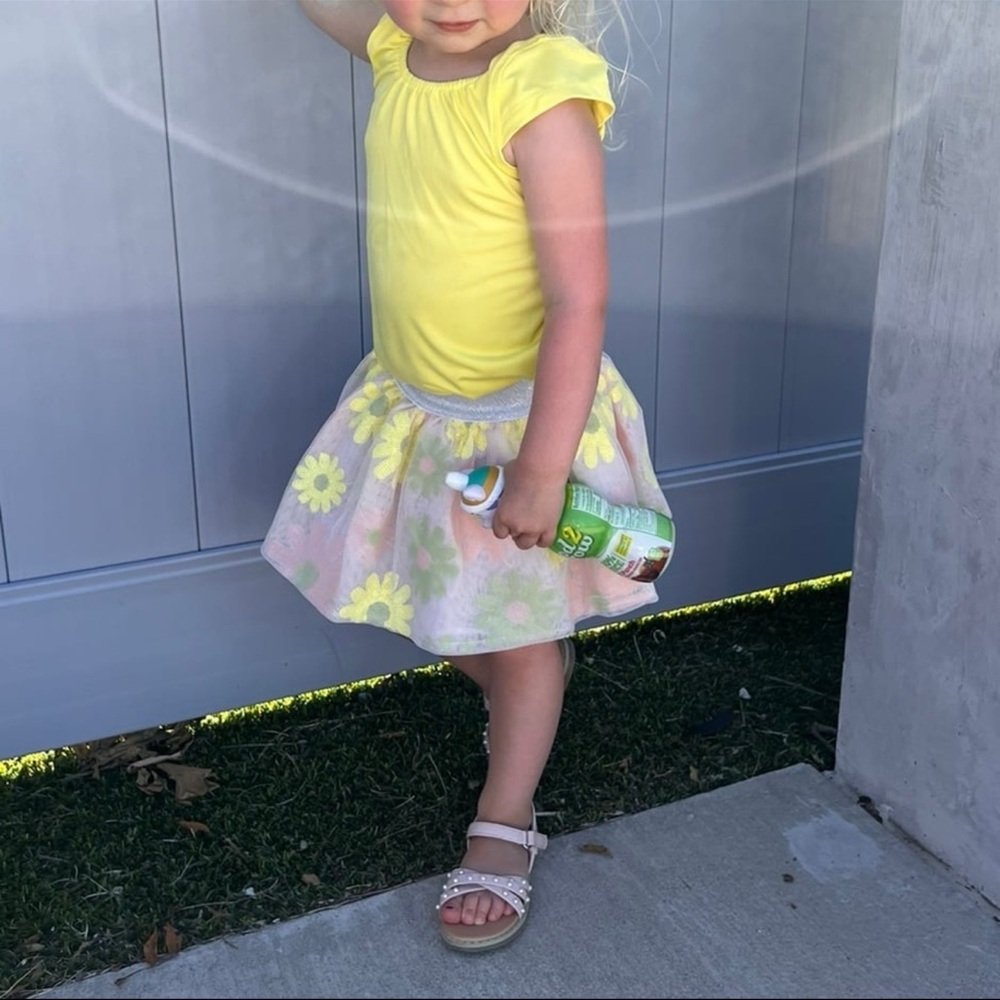 Baileys blossoms/disney outfit - floral Pink and Yellow